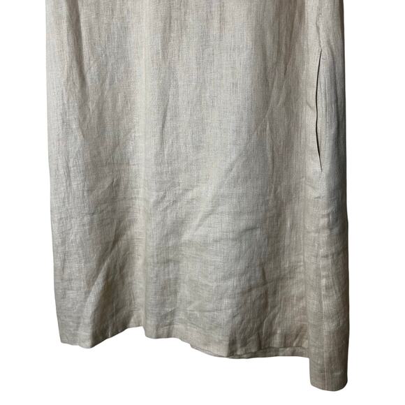 Calypso St Barth Linen Dress Sz S Taupe‎ with Pearl Type Sequins Vacation Luxury - Picture 3 of 9